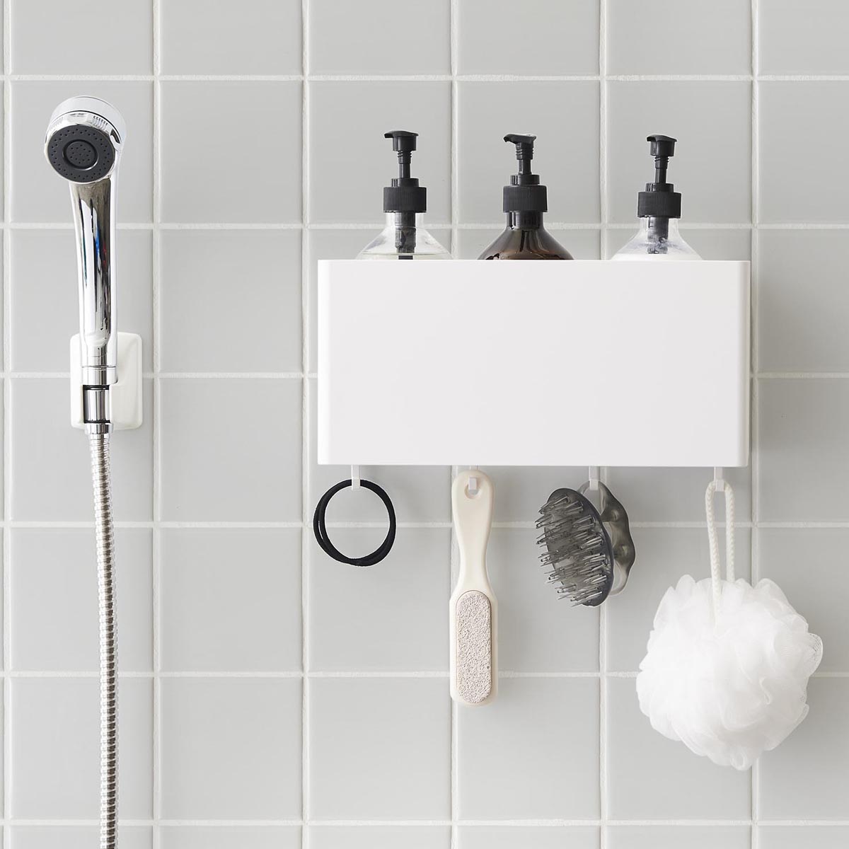 MIST ｜ フィルムフックストレージバスケット ミスト ｜ 山崎実業